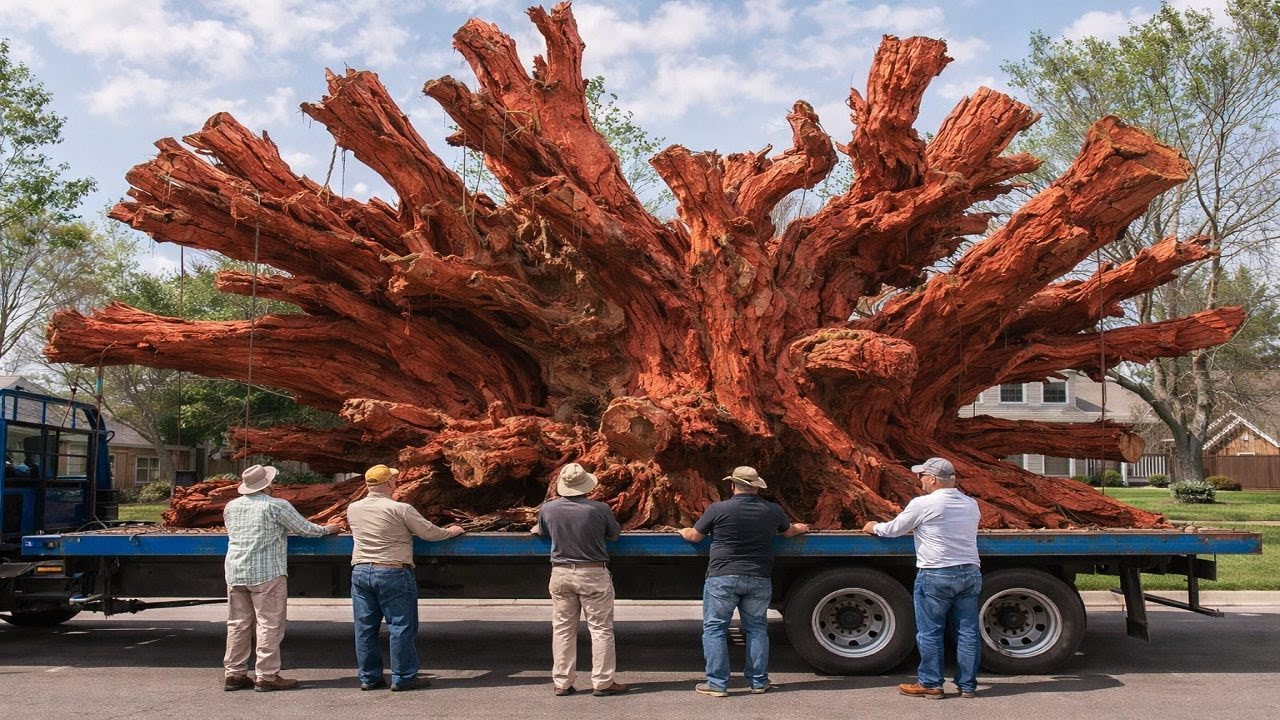 This Man Cut Down a Giant Tree to Create Stunning Outdoor Furniture