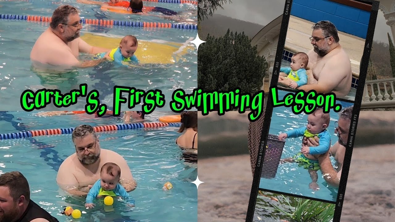 Carter's Swimming Lesson. #baby #learning #swimmingtime