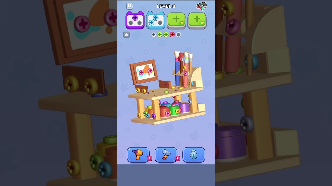 Bolt Master 3D game - Level 8 - YouTube Playables 