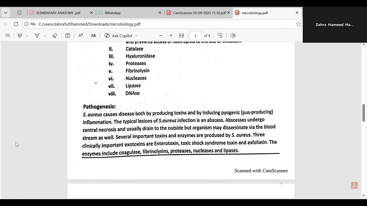 Study of common pathogens