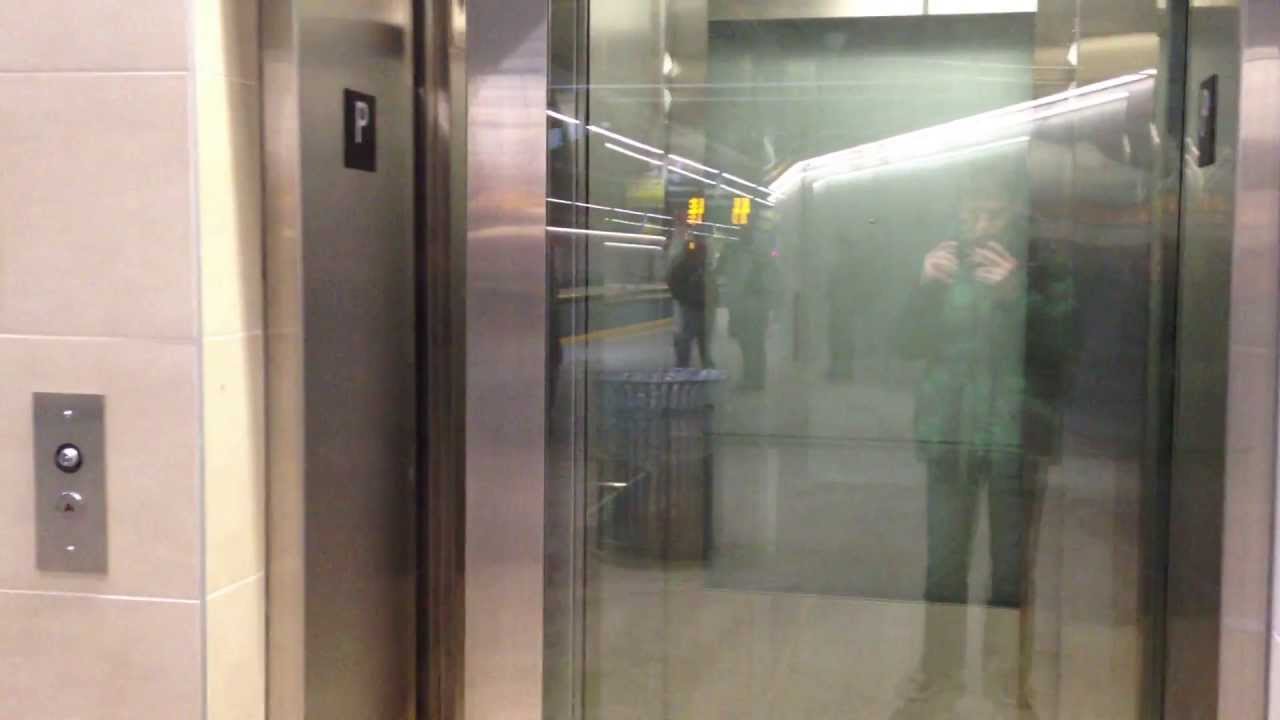 Fujitec Roped Hydraulic Elevator at Westbrook C-Train Station (Calgary, AB)(HD)
