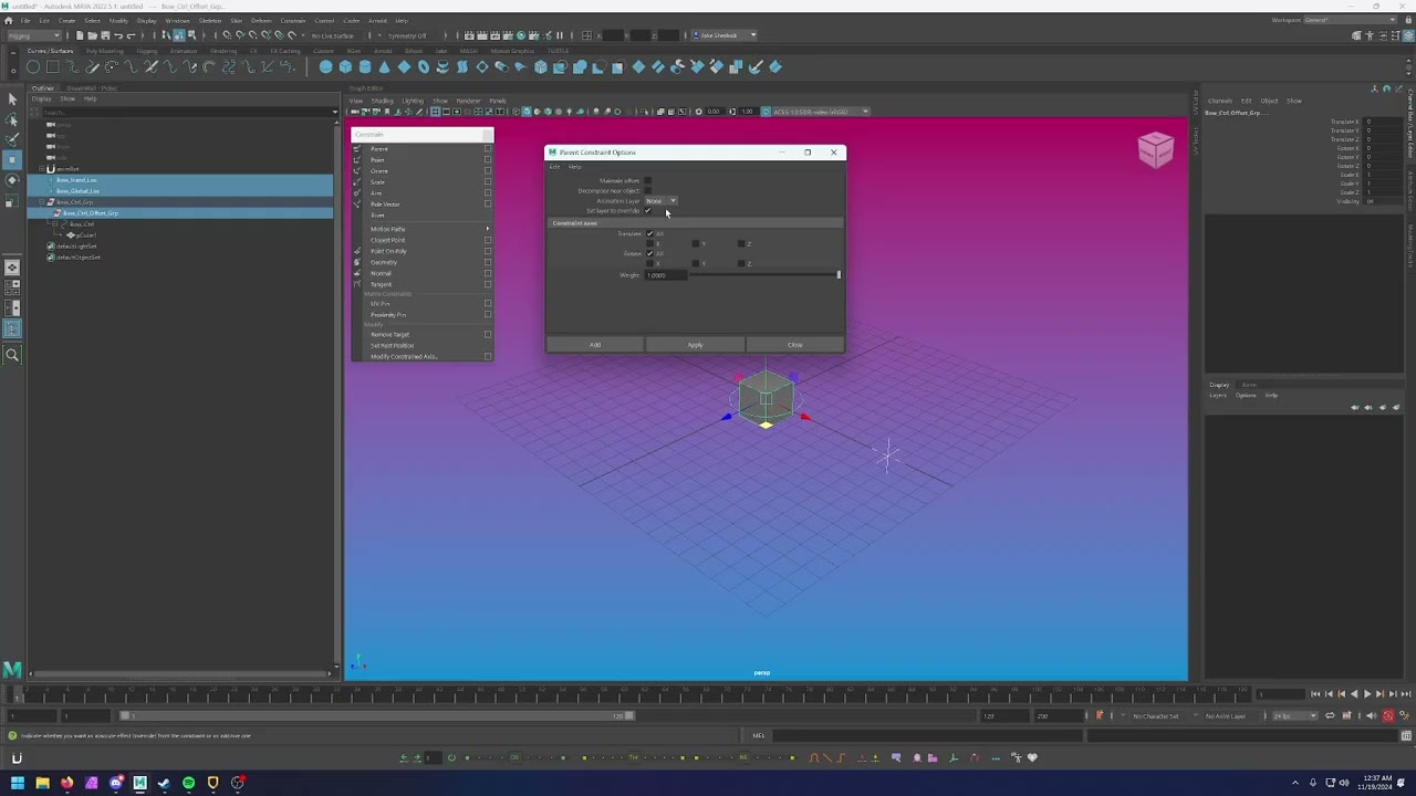 Super Simple Space Switching in Maya