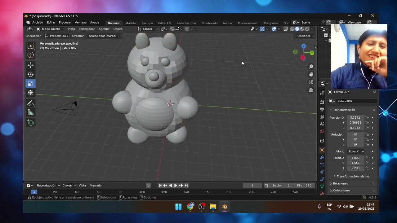 Cómo Hacer un Oso en Blender con Esferas y Pintarlo: Tutorial Paso a Paso | Miguel Abad