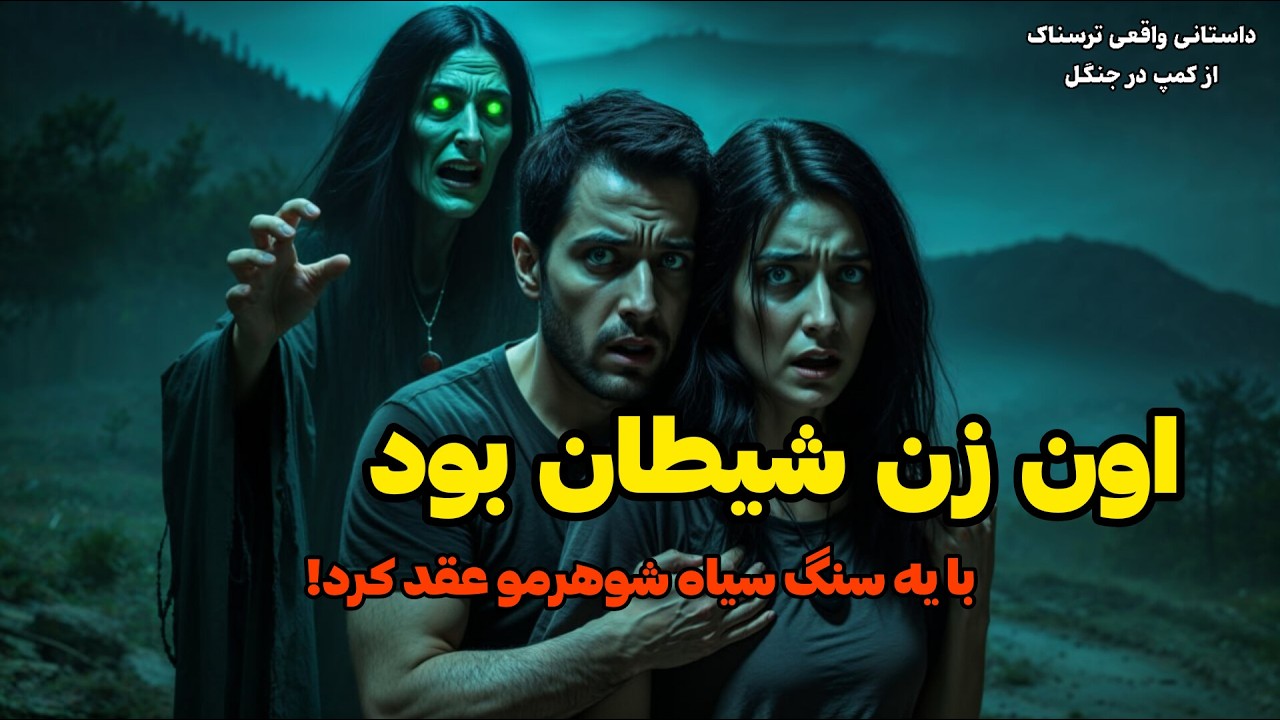 داستان ترسناک | زن جن‌ زده کمپ جنگل و سنگ سیاه