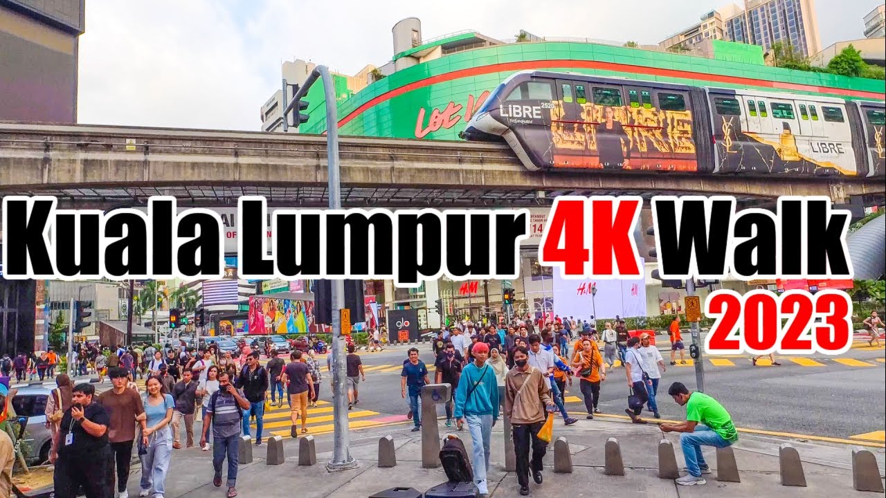 Kuala Lumpur - Bukit Bintang to the Petronas Towers - 4k walking tour - 2023
