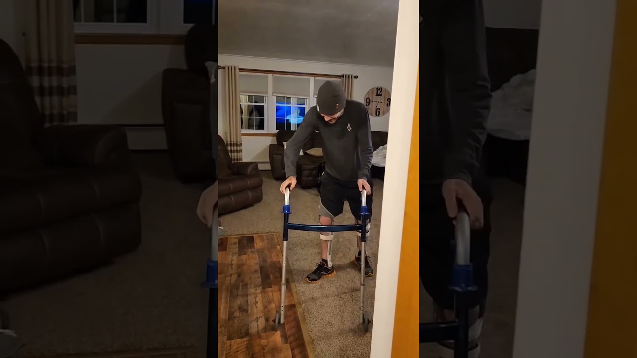 Quadriplegic Walking in KAFO Braces |Adaptive Outdoorz