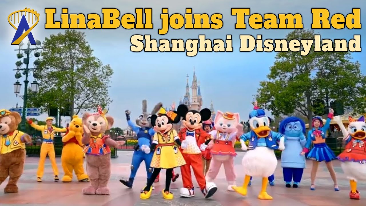 LinaBell joins Team Red for Shanghai Disneyland Springtime 'Disney Color Celebration: Street Party'