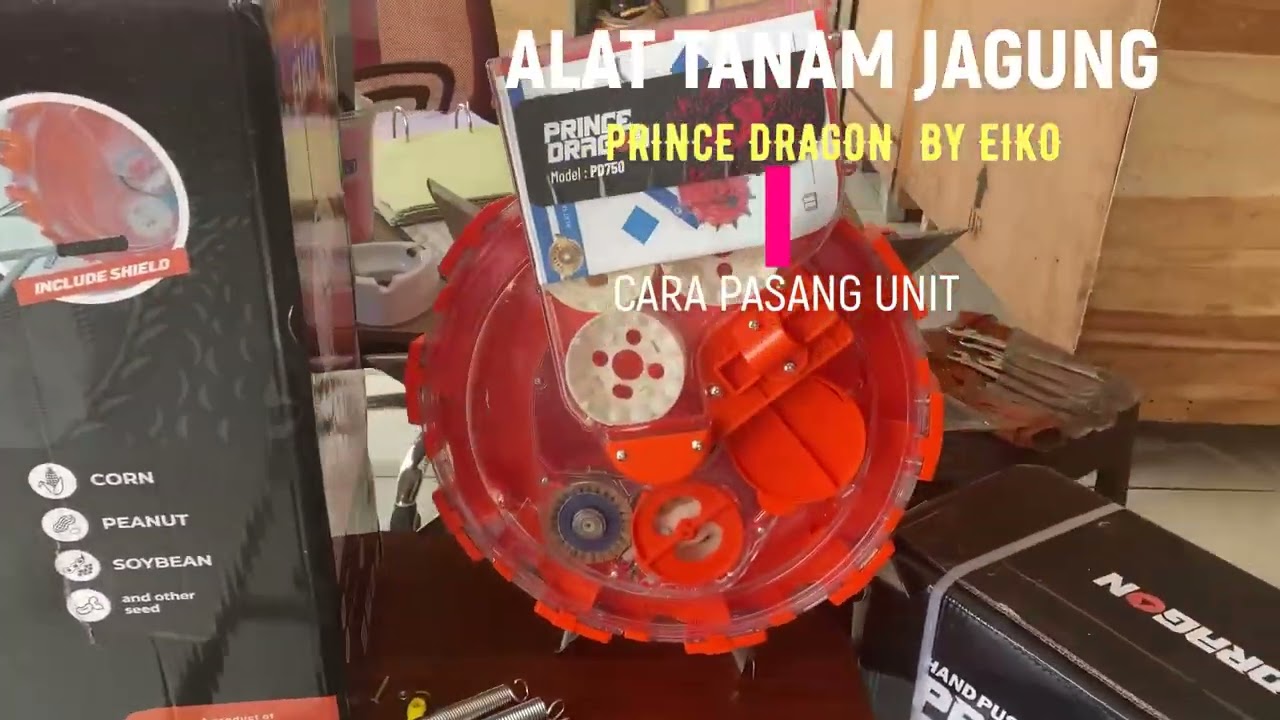 cara pasang alat tanam jagung dorong