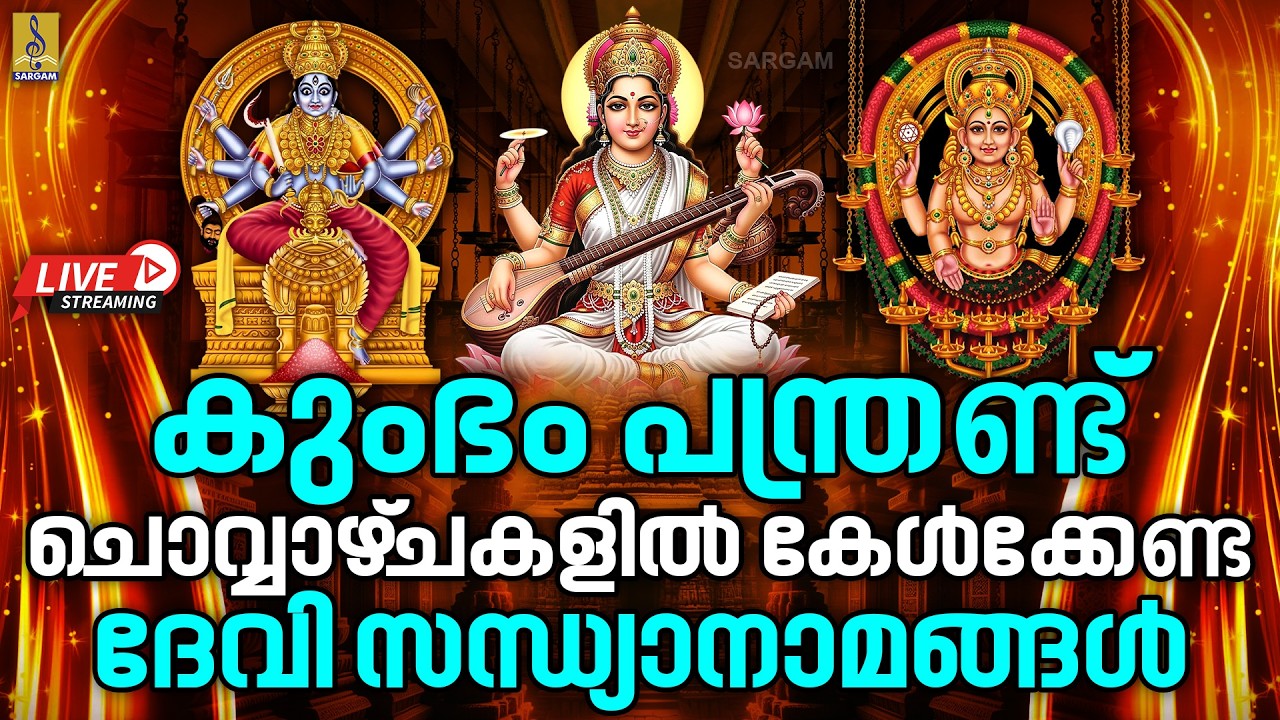 🔴 (LIVE) കുംഭം പന്ത്രണ്ട് | ചൊവ്വാഴ്‌ചകളിൽ കേൾക്കേണ്ട ദേവി സന്ധ്യാനാമങ്ങൾ #devi #live #2026 #tuesday