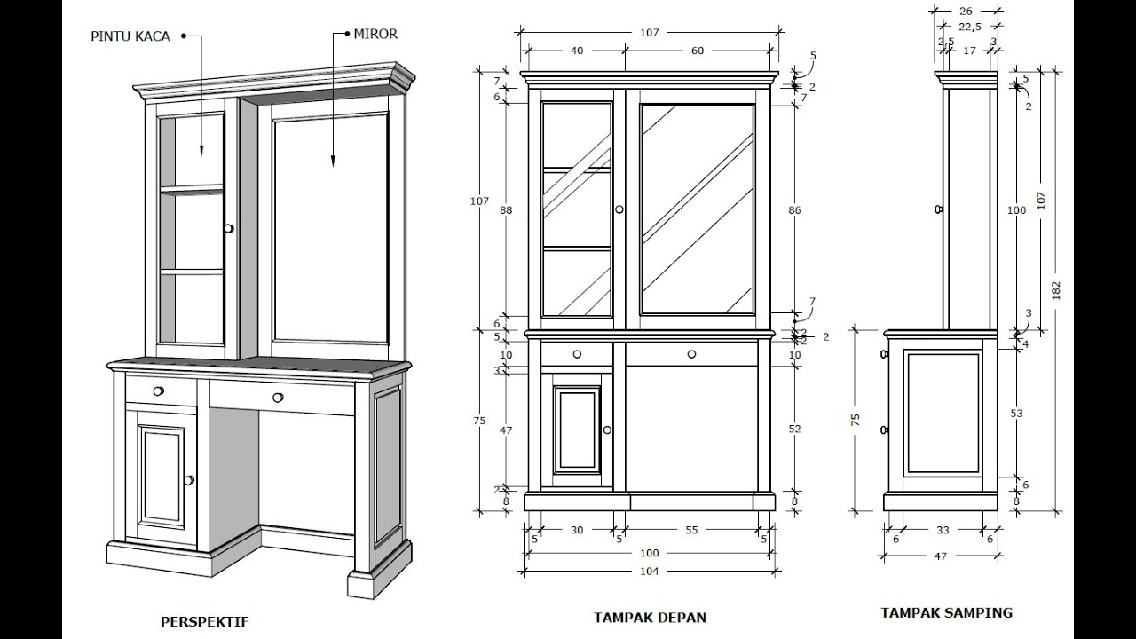 How do you draw a woodworking plan in SketchUp?dresser