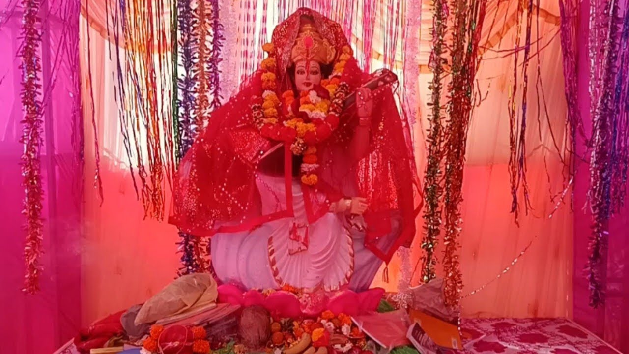 Society me Saraswati Puja 🥳🙏
