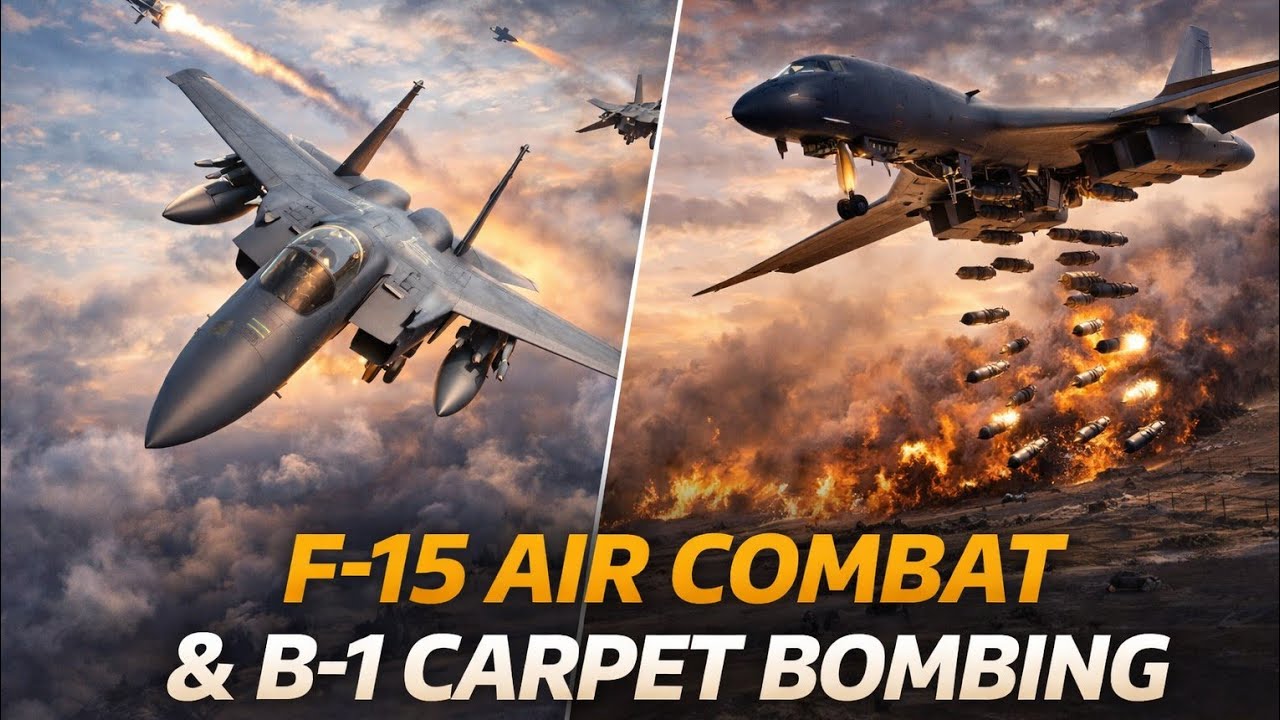 F15 Air COMBAT, B1 Carpet BOMBING DCS