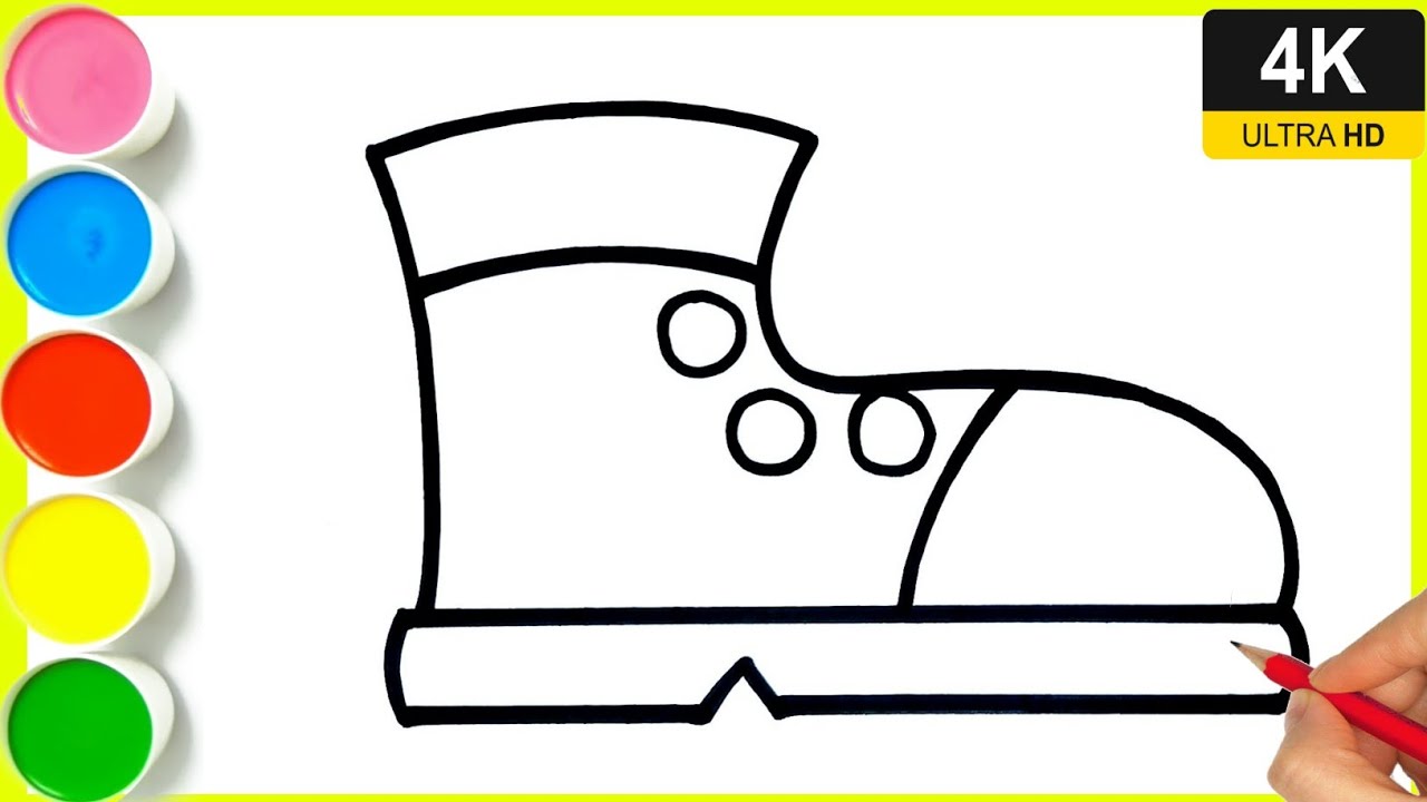 Step by step Shoes boot Drawing || boot shoes drawing special with colour || shoes drawing By Arya