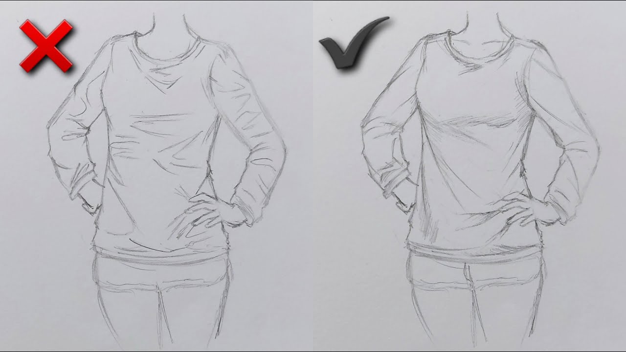 How To Draw Folds/Wrinkles On Anime Clothes | Do's And Dont's | ss_art1