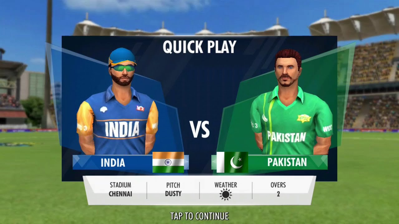 World Cricket Championship 3 HD Graphics Gameplay - WCC3 India vs Pakistan