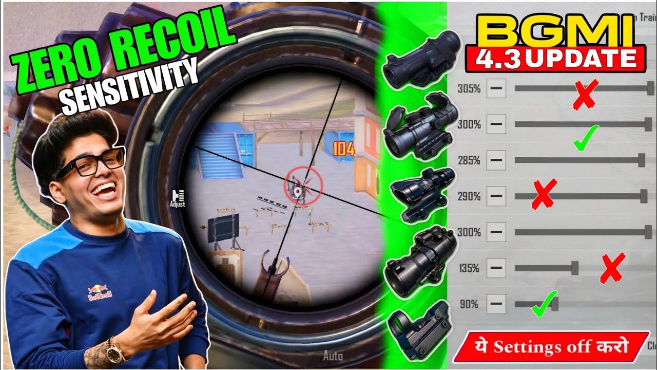4.3 Update😱Ye Sensitivity Lagate Hi ZERO RECOIL Spray Hoga!😳, 4.3 Best Sensitivity Leak, BGMI