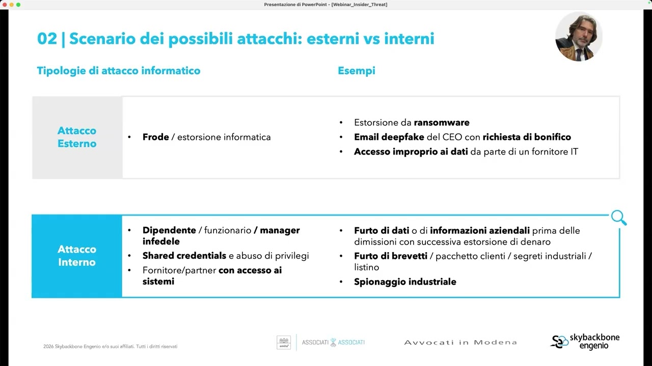 Webinar Insider Threat: cosa fare quando la minaccia arriva dall'interno dell'azienda