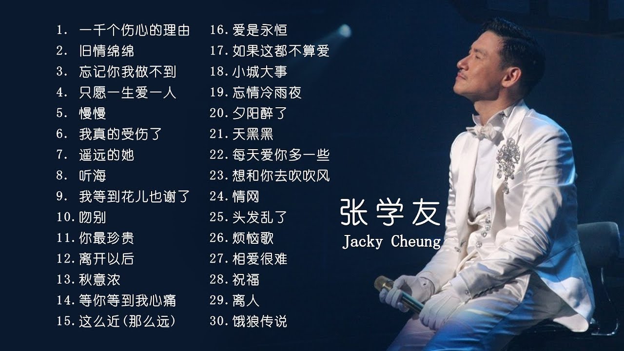經典粵語金曲｜張學友 Jacky Cheung 20首必聽 🎵 90年代香港懷舊回顧 – Cantonese Golden Hits | Chinese Golden Music