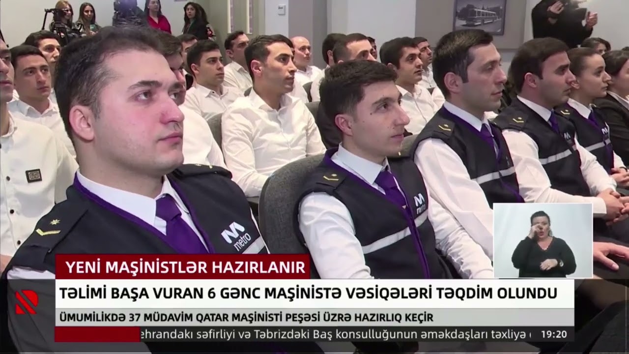 Təlimi başa vuran 6 gənc maşinistə vəsiqələri təqdim olundu