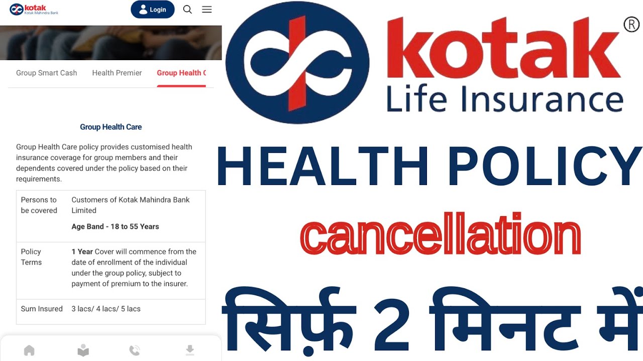 how to cancel kotak health insurance| kotak health care policy kaise close kare paisa wapas le