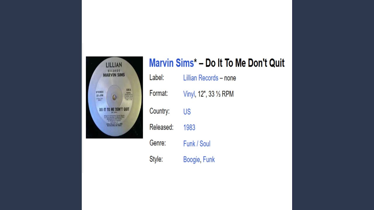 DO IT TO ME DON'T QUIT