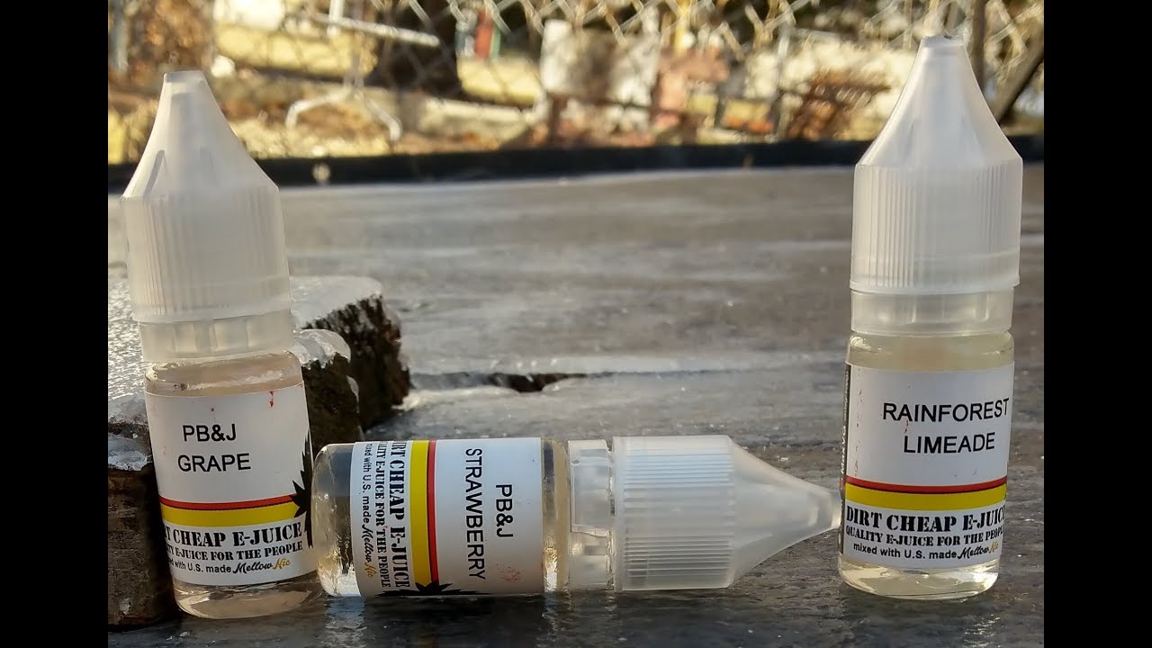 Dirt Cheap Ejuice: PB & J and Rainforest Limeade