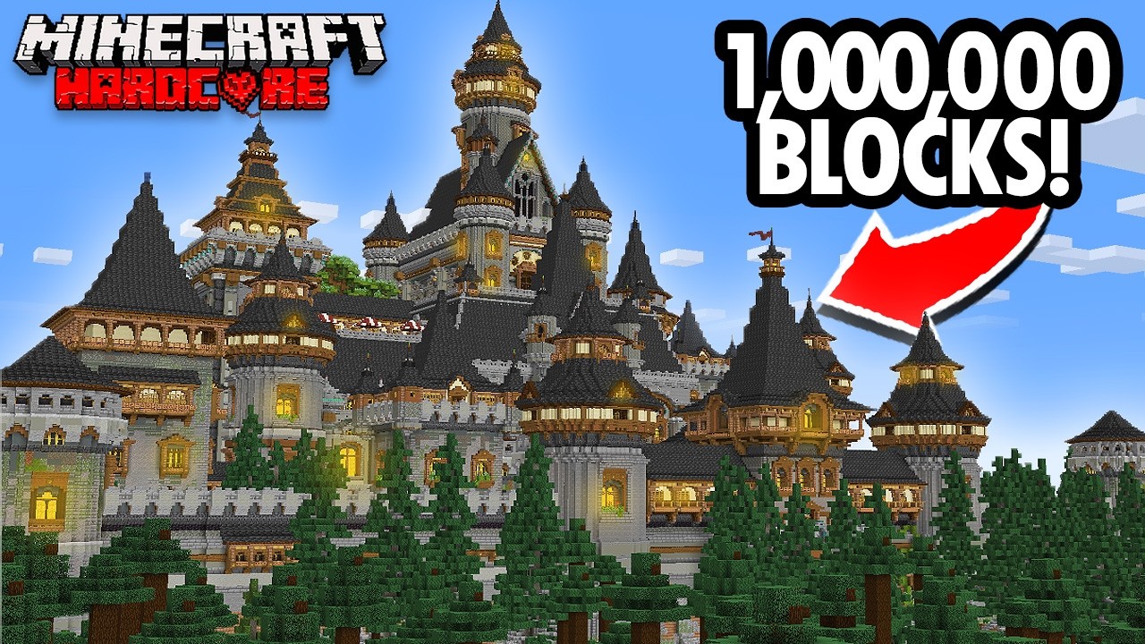 I Built the World’s Largest CASTLE in Minecraft Hardcore