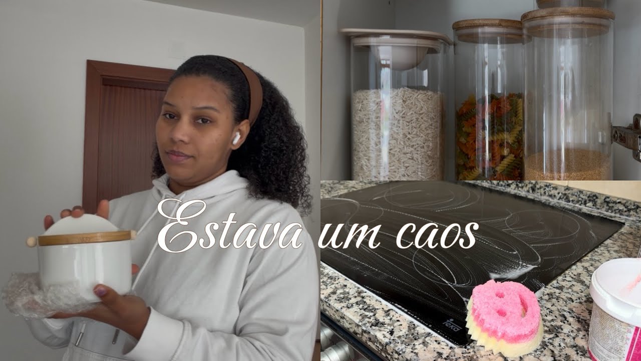 Limpeza completa da cozinha, roupa e janelas. Rotina real