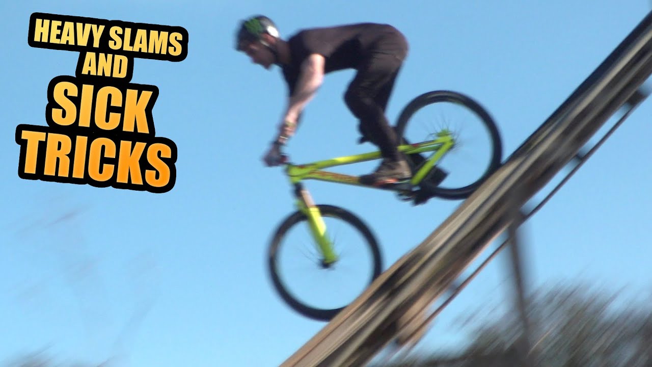 SICK MTB TRICKS AND HEAVY SLAMS  - RIDING MY AIRBAG