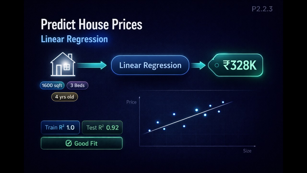 P2.2.3 Обучение с учителем — Линейная регрессия | Основы машинного обучения — от Python до GenAI