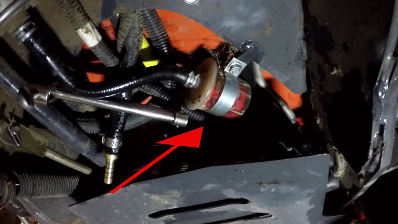 Kubota BX fuel filter change (under the tractor)