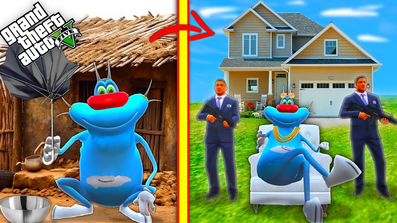 Oggy Change Their Poor Life to Rich Life in GTA 5 | (GTA 5 Mods) With Oggy and Jack