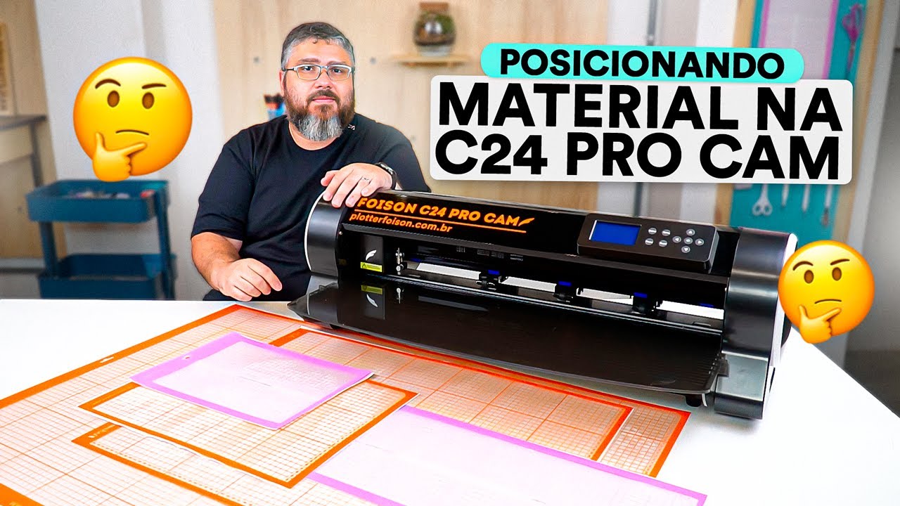 Descubra tudo sobre posicionamento da base e área útil da plotter profissional C24 Pro Cam