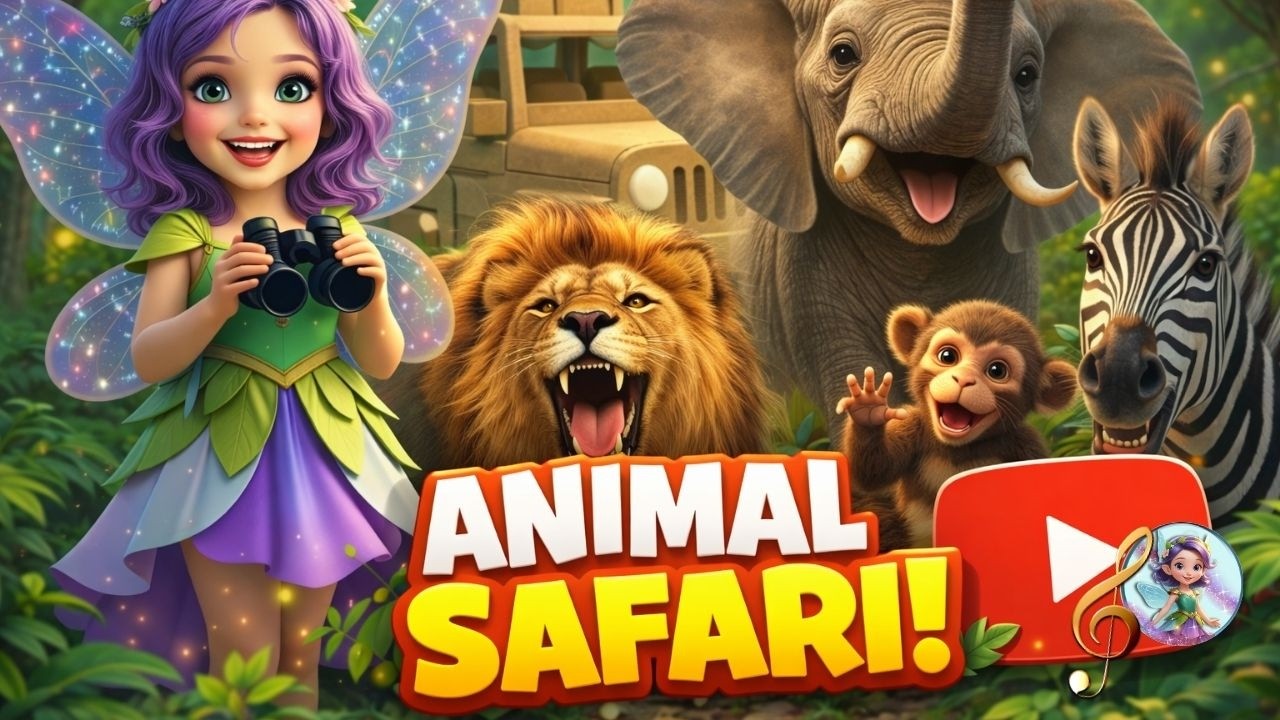 Circle Time Animal Song | Safari Sounds & Movement for Preschool 🦁 Nursery Rhyme