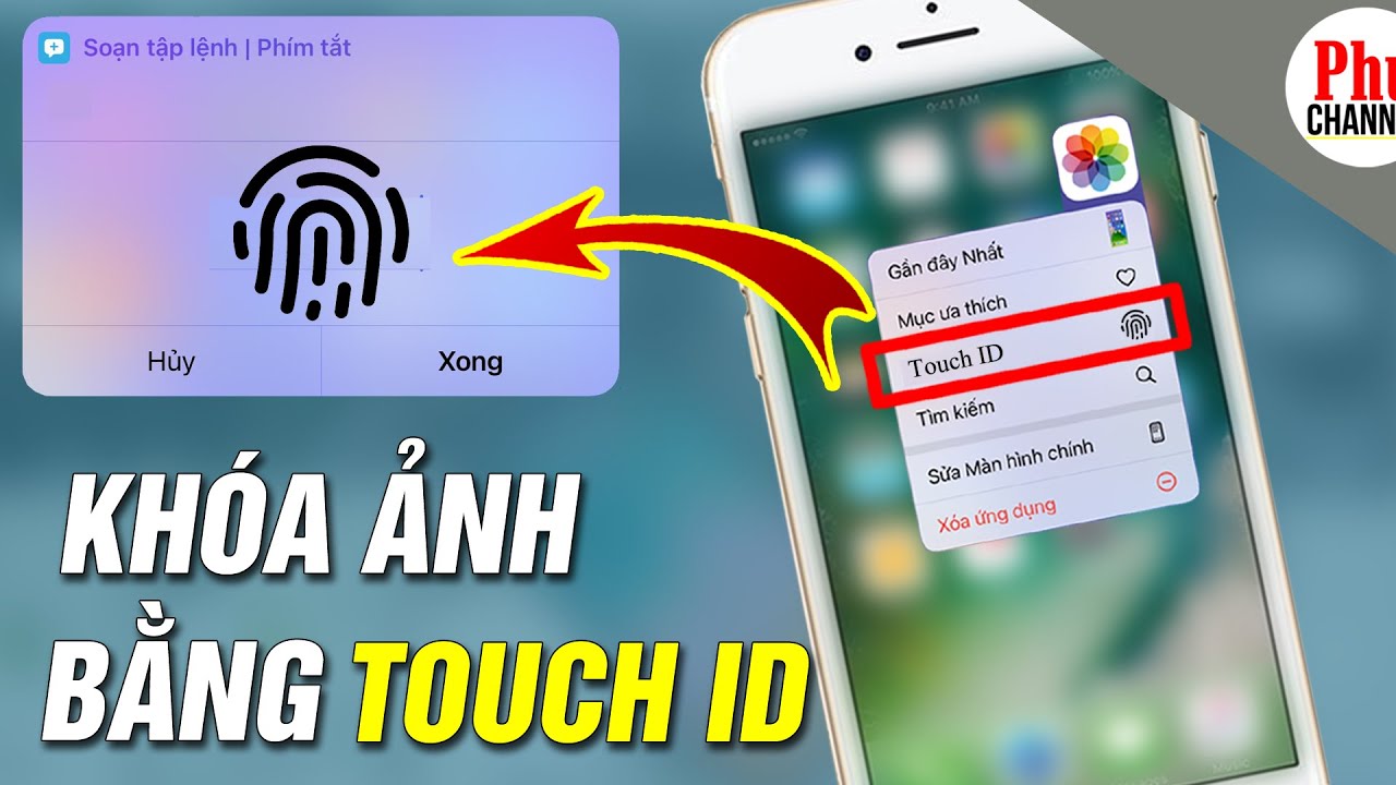 Cách Khóa Thư Viện Ảnh Bằng Vân Tay TOUCH ID trên iPhone đơn giản nhất