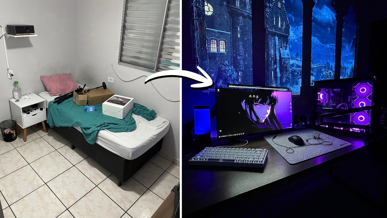 Transformei meu Quarto Gamer com uma TUNAGEM INSANA