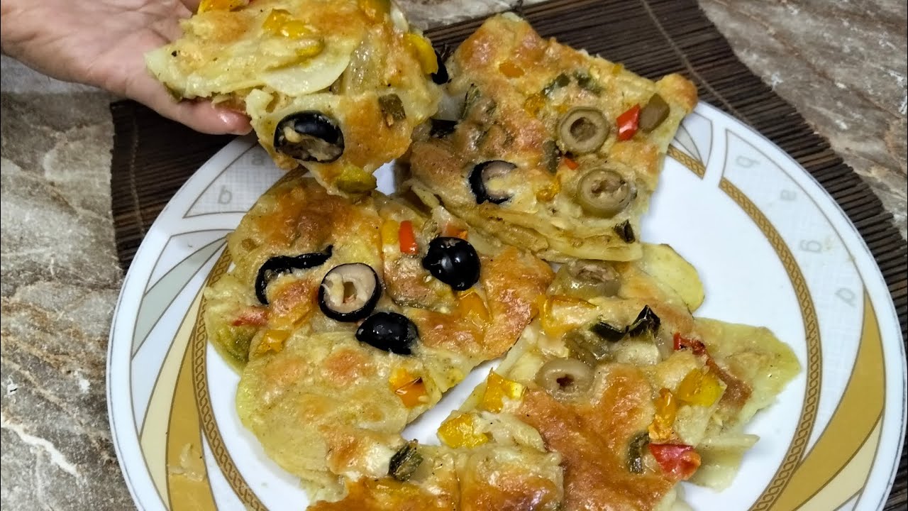 عملت فكره بيتزا صيامي جديده بالبطاطس و طعمها يجنن