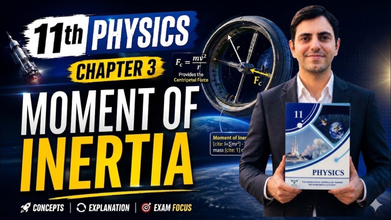 11 Class Physics New Book 2025 | Moment of Inertia | Chapter 3 Circular and Rotational Motion