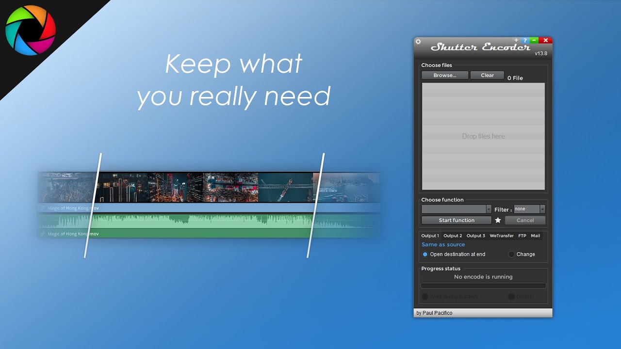 Cut video or audio without re encoding / no compression