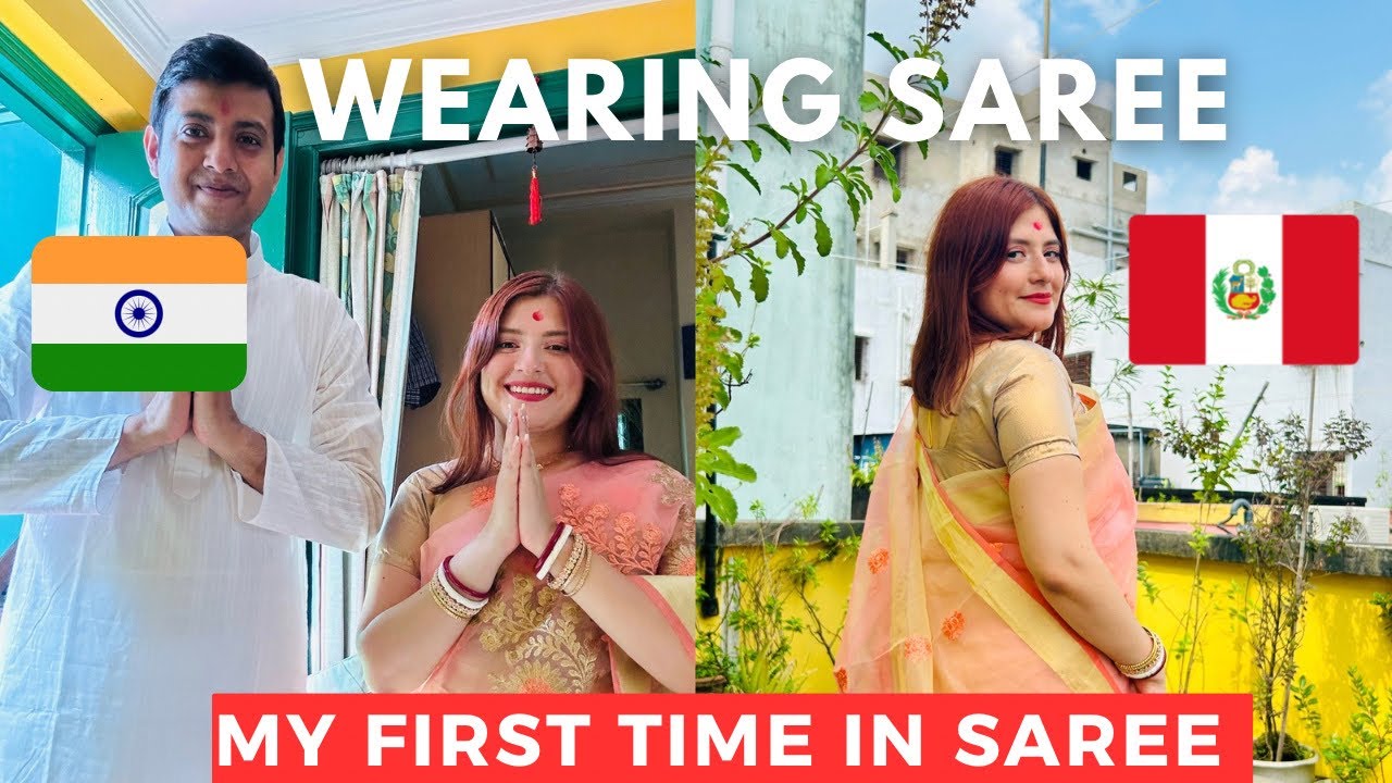 sharod utsav ae latina FOREIGNERS IN INDIA #saree #foreigner #durgapuja