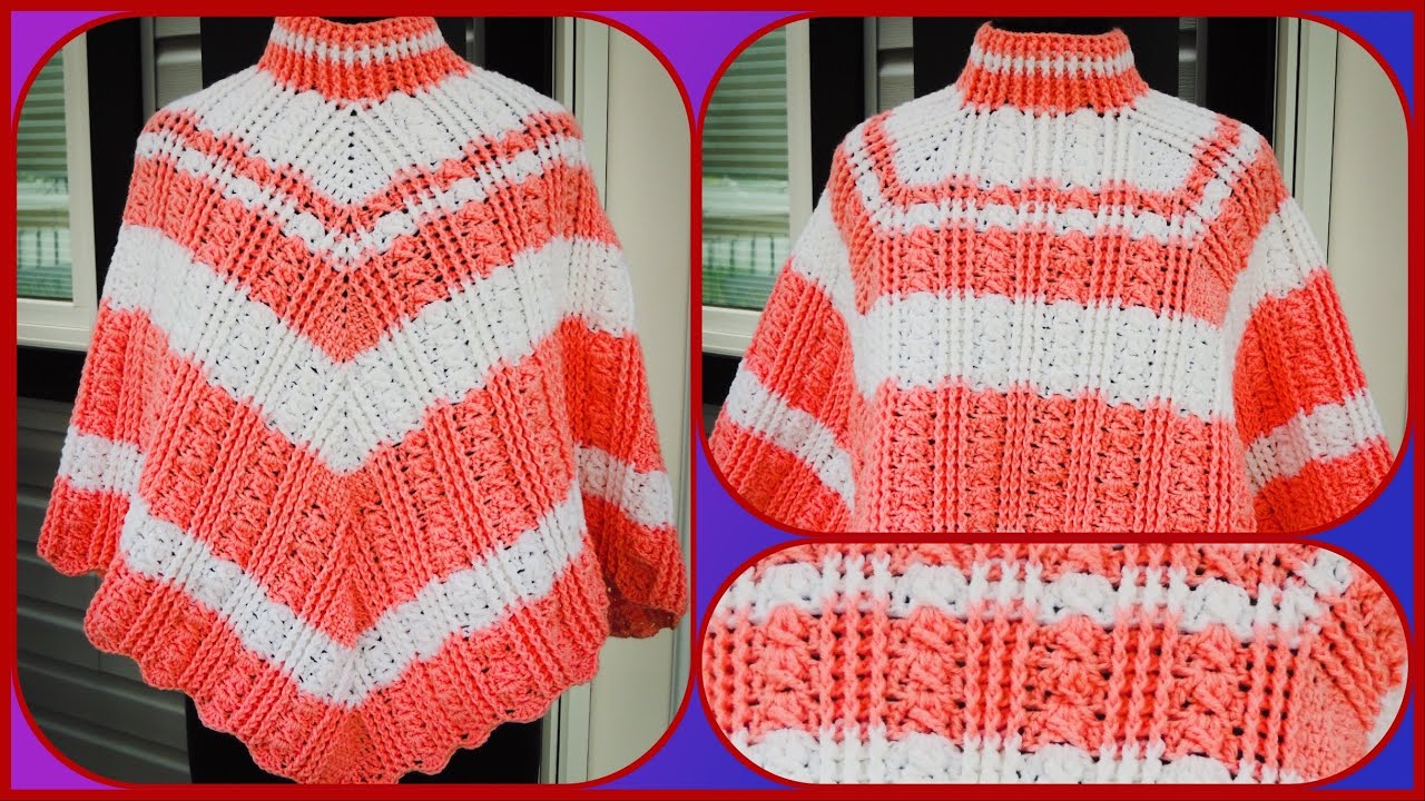 Crochet: Poncho en Relieve Valentina