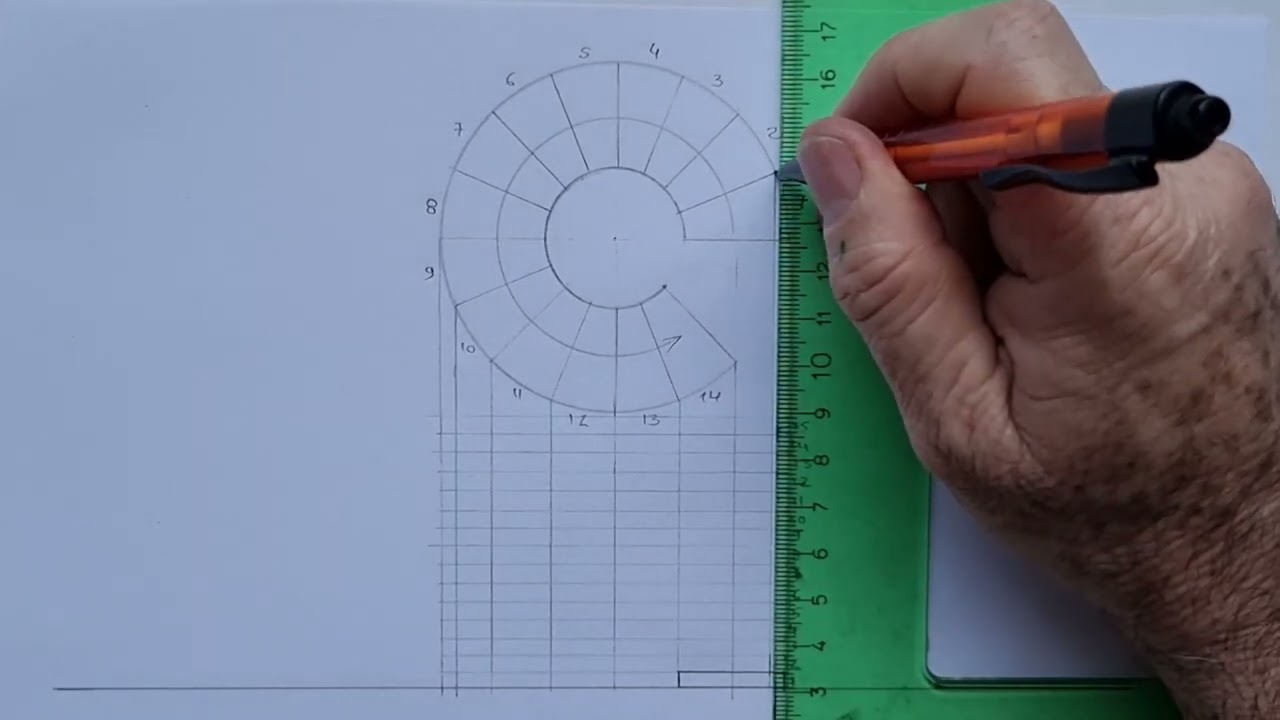VISTA DE UNA ESCALERA CARACOL BASADA EN SU PLANTA. Tutoriales de arquitectura.
