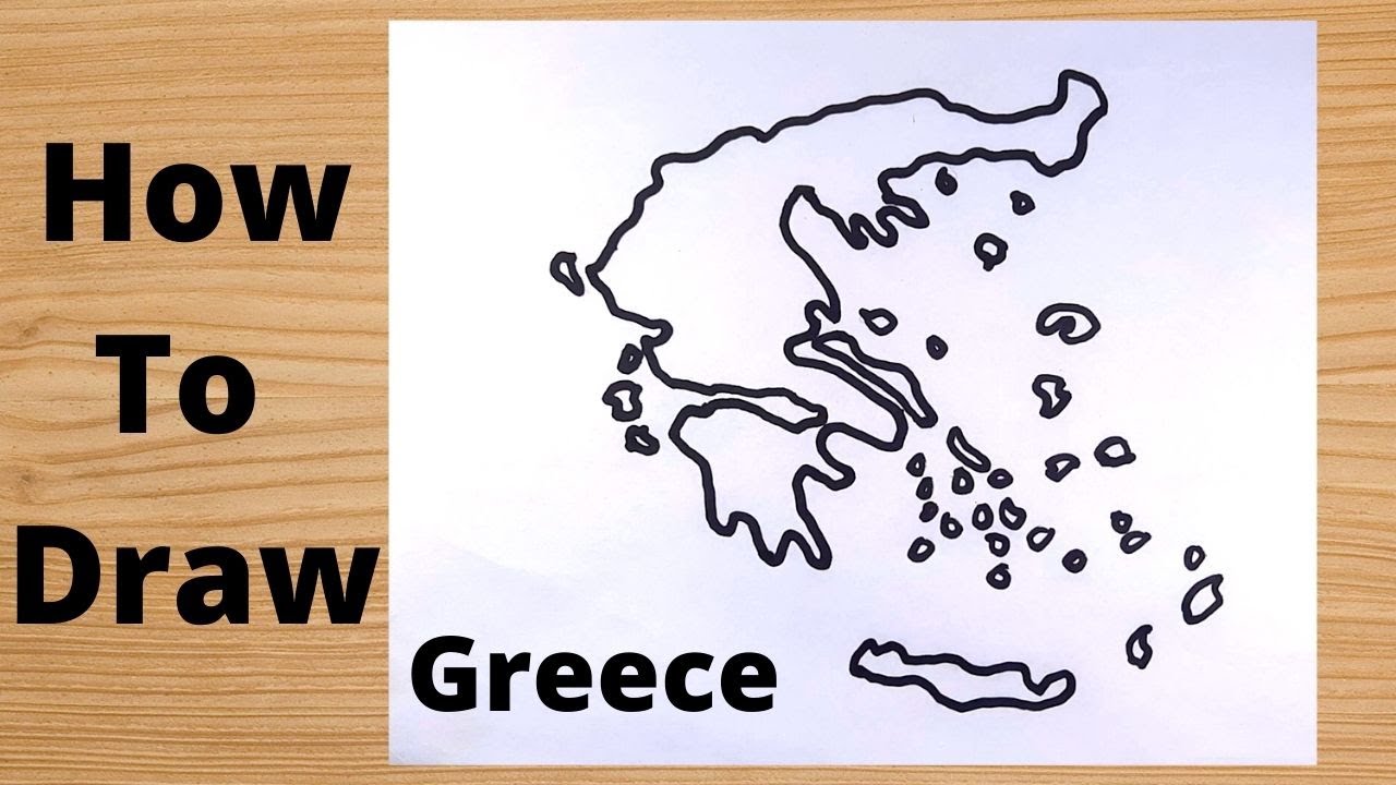 Greece Map Drawing - Easy Trick