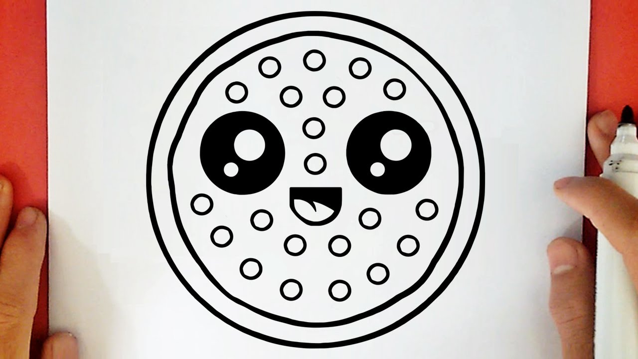 COMO DESENHAR UMA PIZZA KAWAII