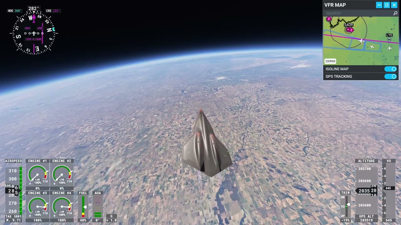 MSFS 2020 Darkstar from Buenos Aires to Santiago (9070XT)