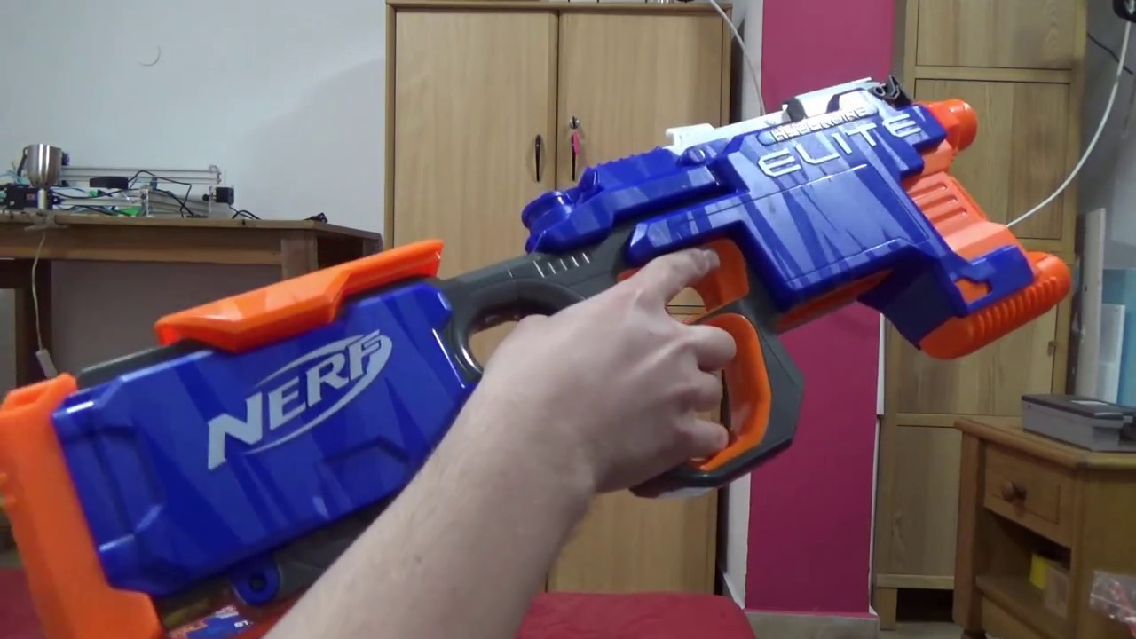Nerf Hyperfire Stage 1 Mod - Rewiring, Mosfets, Li-Ion Cells, BMS... :)