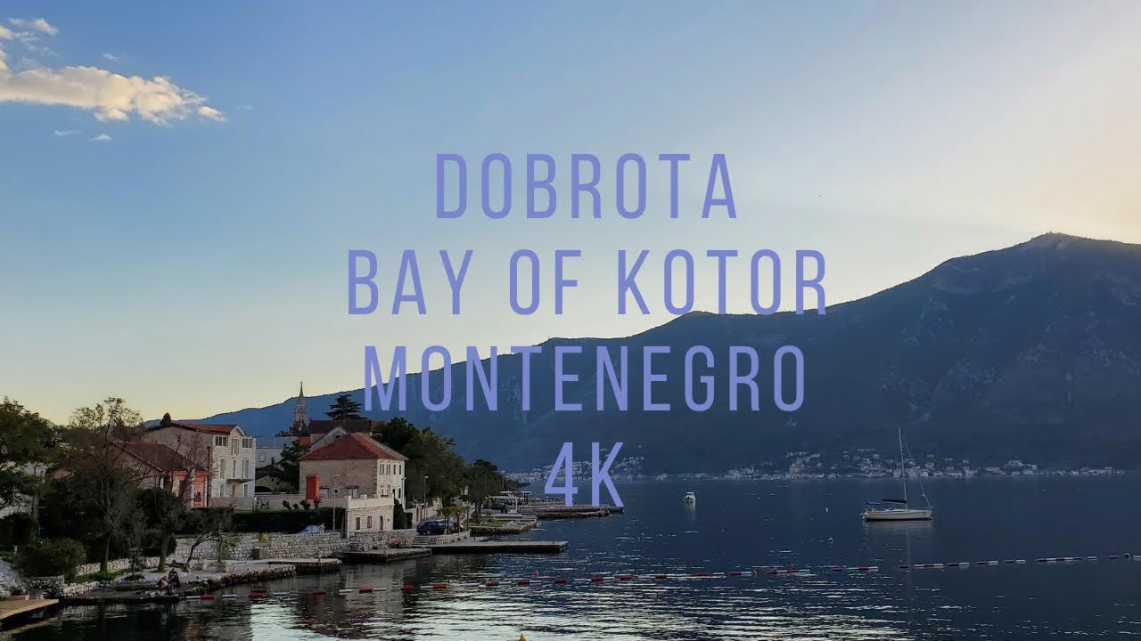 Walking along The Bay of Kotor in Dobrota Montenegro