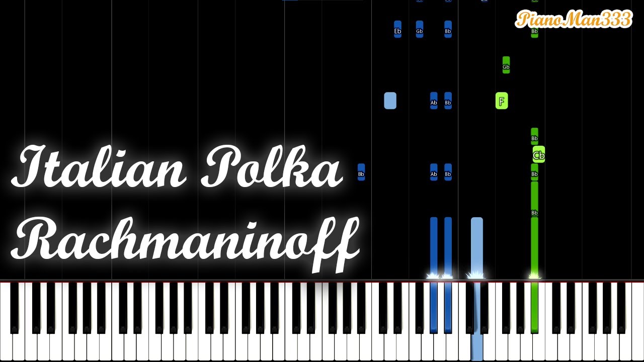 Rachmaninoff - Italian Polka (Arr. Gryaznov) [Piano Tutorial]