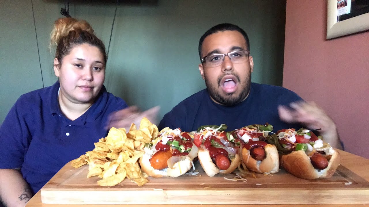 🔥LOADED HOT DOGS MUKBANG