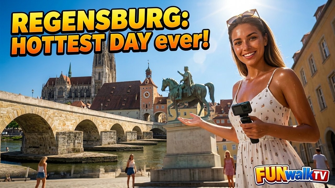 💥HOTTEST DAY Of The Year: Walking Tour Regensburg, Germany⚡